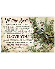 To my son - I love you more than you'll know 17x11 Poster front
