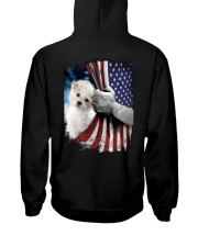 Bichon Frise American flag Hooded Sweatshirt tile