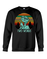 Two Word One Finger Crewneck Sweatshirt thumbnail