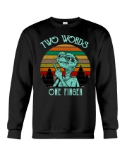 Two Word One Finger Crewneck Sweatshirt thumbnail