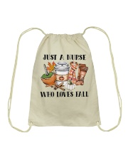 Just a Nurse who loves fall shirt Drawstring Bag thumbnail