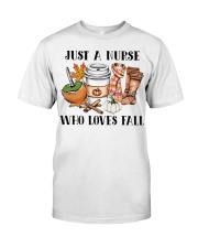 Just a Nurse who loves fall shirt Premium Fit Mens Tee thumbnail
