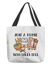 Just a Nurse who loves fall shirt All-over Tote thumbnail