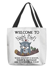 Owl Nurse welcome to night shift All-over Tote thumbnail