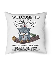 Owl Nurse welcome to night shift Indoor Pillow - 18” x 18” thumbnail