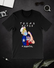 Strong Texas nurse mask essential Classic T-Shirt lifestyle-mens-crewneck-front-16
