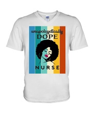 Unapologetically Dope Nurse T-Shirt V-Neck T-Shirt tile