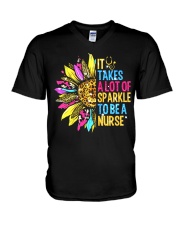 It Takes A Lot Of Sparkle To Be A Nurse V-Neck T-Shirt tile