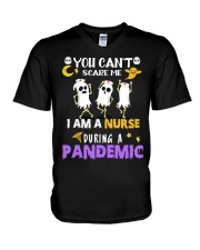 Halloween You Can't scare me I am a Nurse V-Neck T-Shirt tile