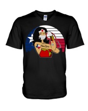 Nice Vintage Wonder Woman Texas Nurse V-Neck T-Shirt thumbnail