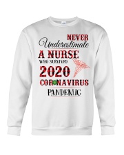 Never Underestimate A Nurse Who Survived 2020 Crewneck Sweatshirt tile