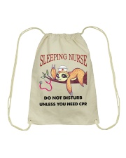 Sloth Sleeping Nurse Drawstring Bag thumbnail