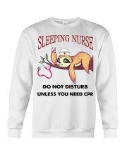 Sloth Sleeping Nurse Crewneck Sweatshirt thumbnail