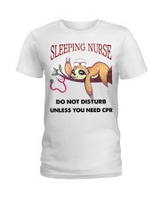 Sloth Sleeping Nurse Ladies T-Shirt thumbnail