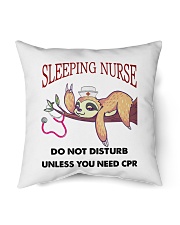 Sloth Sleeping Nurse Indoor Pillow - 18” x 18” thumbnail
