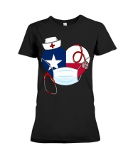 Texas Heart Stand Up With Texas's Nurses Premium Fit Ladies Tee thumbnail