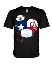 Texas Heart Stand Up With Texas's Nurses V-Neck T-Shirt thumbnail