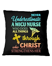 Never Underestimate A Micu Nurse T-Shirt Square Pillowcase tile