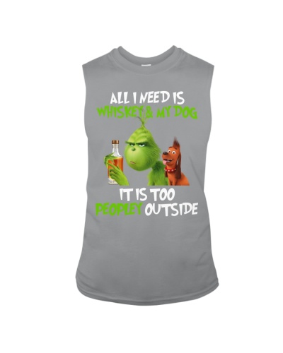 All I Need Is Whiskey My Dog It Is  Peopley Ou Sleeveless Tee
