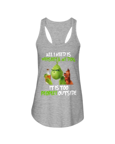 All I Need Is Whiskey My Dog It Is  Peopley Ou Ladies Flowy Tank
