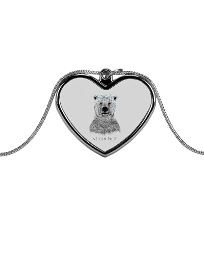 Bear T Shirt - LIMITED TIME OFFER Metallic Heart Necklace
