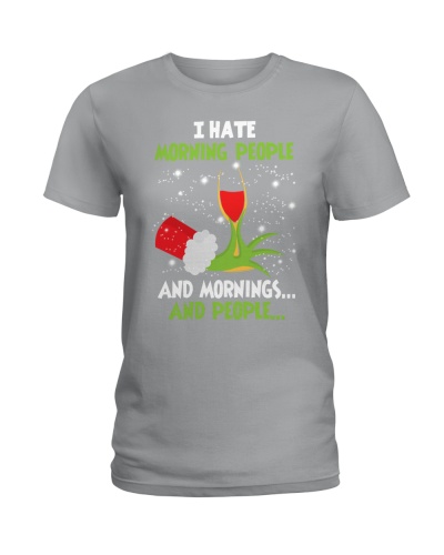 I Hate Morning People Ladies T-Shirt