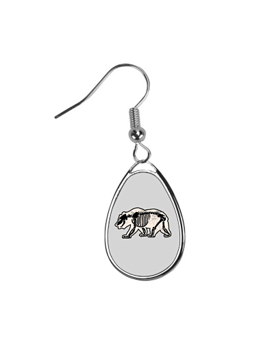 California Bear - X-Ray Teardrop Earrings