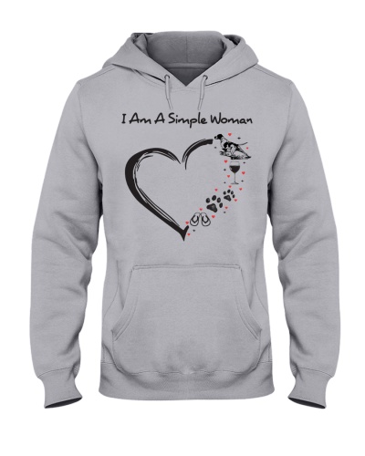 I AM A SIMPLE WOMAN - DOG Hooded Sweatshirt