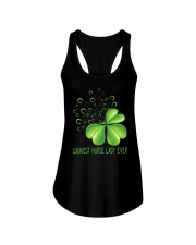 LUCKIEST HORSE LADY EVER Ladies Flowy Tank tile
