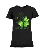 LUCKIEST HORSE LADY EVER Premium Fit Ladies Tee tile