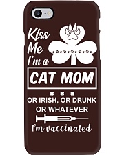 I'm A Cat Mom I'm vaccinated Phone Case tile