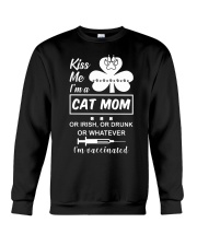I'm A Cat Mom I'm vaccinated Crewneck Sweatshirt tile
