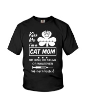 I'm A Cat Mom I'm vaccinated Youth T-Shirt tile