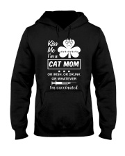 I'm A Cat Mom I'm vaccinated Hooded Sweatshirt tile