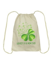 LUCKIEST DOG MOM EVER Drawstring Bag tile