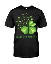 LUCKIEST DOG MOM EVER Premium Fit Mens Tee tile