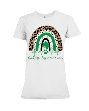 luckiest dog mom ever Premium Fit Ladies Tee tile