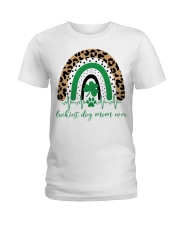 luckiest dog mom ever Ladies T-Shirt tile