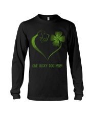ONE LUCKY DOG MOM Long Sleeve Tee tile