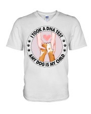 I TOOK A DNA MY DOG V-Neck T-Shirt tile