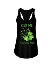 KISS ME I AM A DOG MOM Ladies Flowy Tank tile