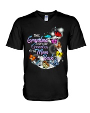 THIS GRANDMA butterfly V-Neck T-Shirt tile