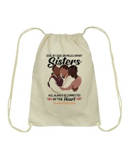 CONNECTED BY THE HEART Drawstring Bag tile