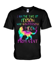 Meow From A Cat V-Neck T-Shirt tile