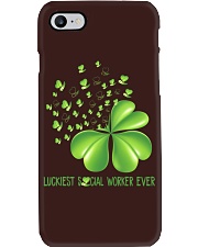 LUCKIEST social worker EVER Phone Case tile