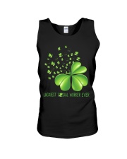 LUCKIEST social worker EVER Unisex Tank tile