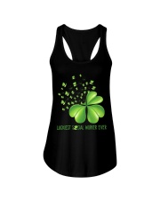 LUCKIEST social worker EVER Ladies Flowy Tank tile