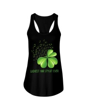 LUCKIEST hair stylist EVER Ladies Flowy Tank tile