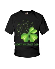LUCKIEST hair stylist EVER Youth T-Shirt tile