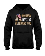 WOMEN ARE VETS TOO Hooded Sweatshirt front